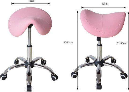 Zadelkruk ergonomisch - werkkruk - kapperskruk - tabouret - hoogte instelbaar