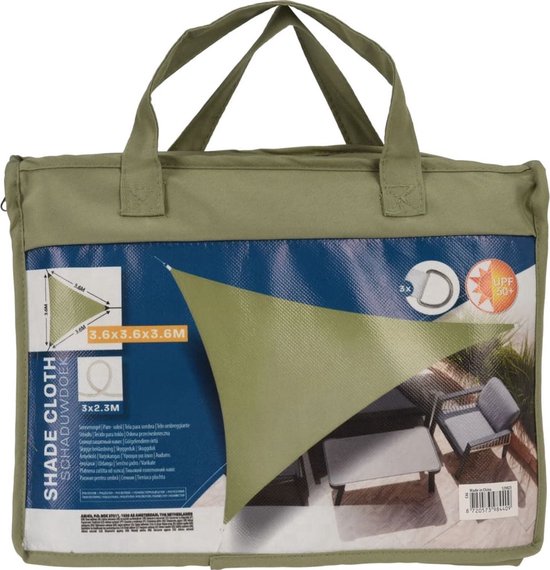 ProGarden-Schaduwdoek-driehoek-3,6x3,6x3,6-m-groen