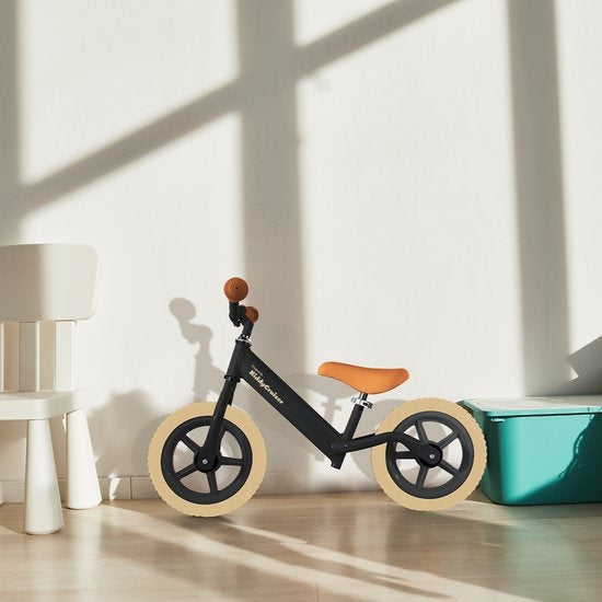 LifeGoods KiddyCruiser Loopfiets - 2 jaar - Jongens en Meisjes - Balance Bike - Zwart