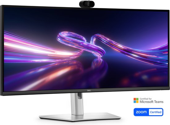 Dell P3426WEV Curved Monitor - 34.1 inch - WQHD - 100Hz - USB-C 90W - Webcam