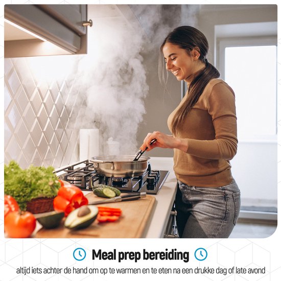 Fitcrafters Meal Prep Bakjes - Vershoudbakjes - Diepvriesbakjes - 10 Stuks - 2 Compartimenten - 1L - BPA vrij