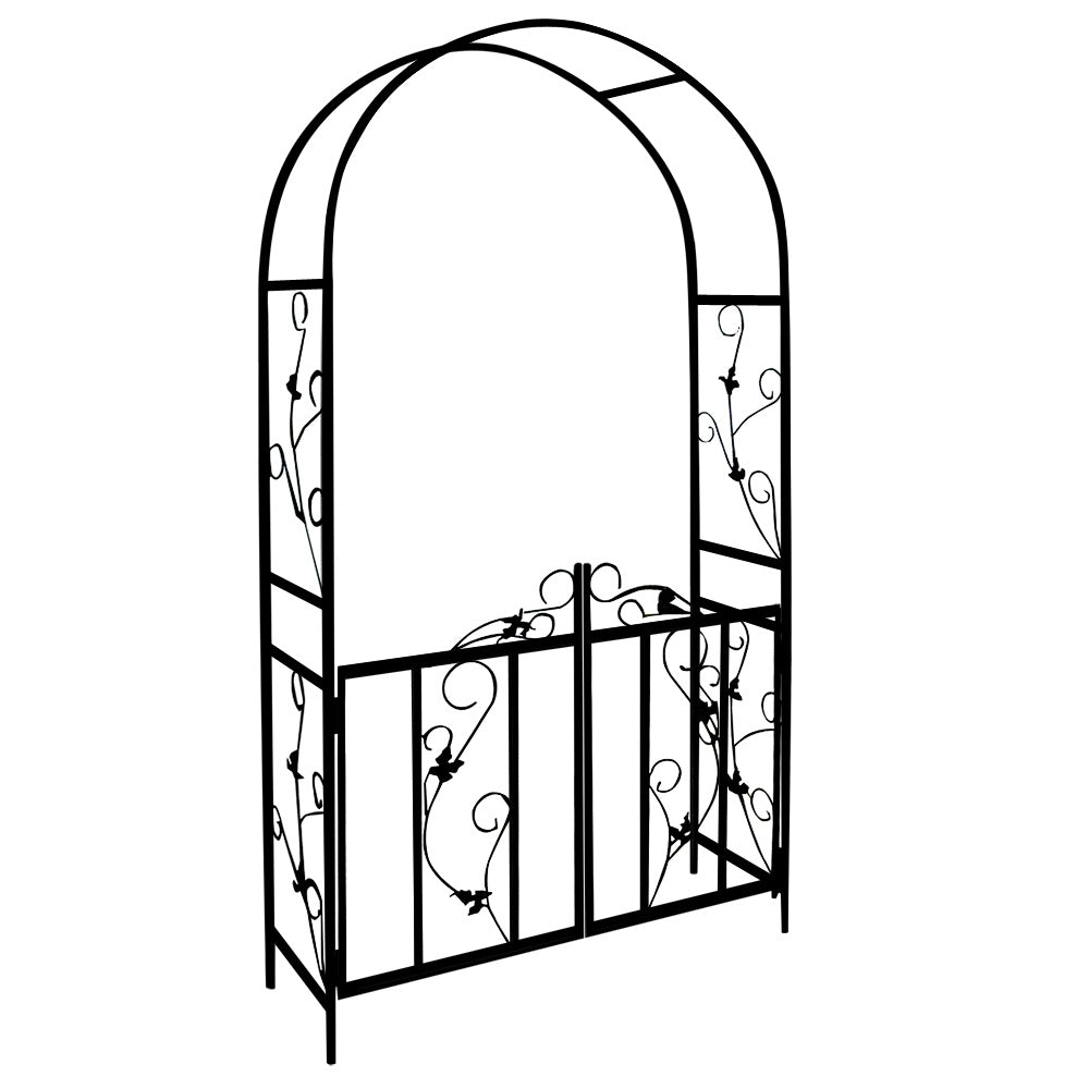 Gardebruk Rozenboog - 225x115x37cm - Weerbestendig Metaal - Zwart