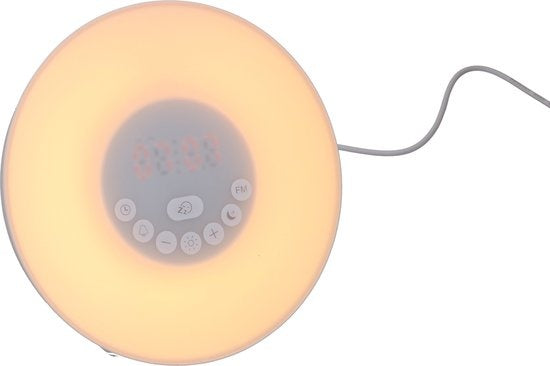Grundig Wake Up Light - Nachtlampje met Tijdweergave - Lichtwekker met FM Radio en Natuurlijke Geluiden