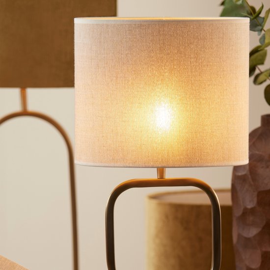 Light & Living Lampenkap Breska - 35x30x35 (BxHxD) - Textiel - Zandkleur