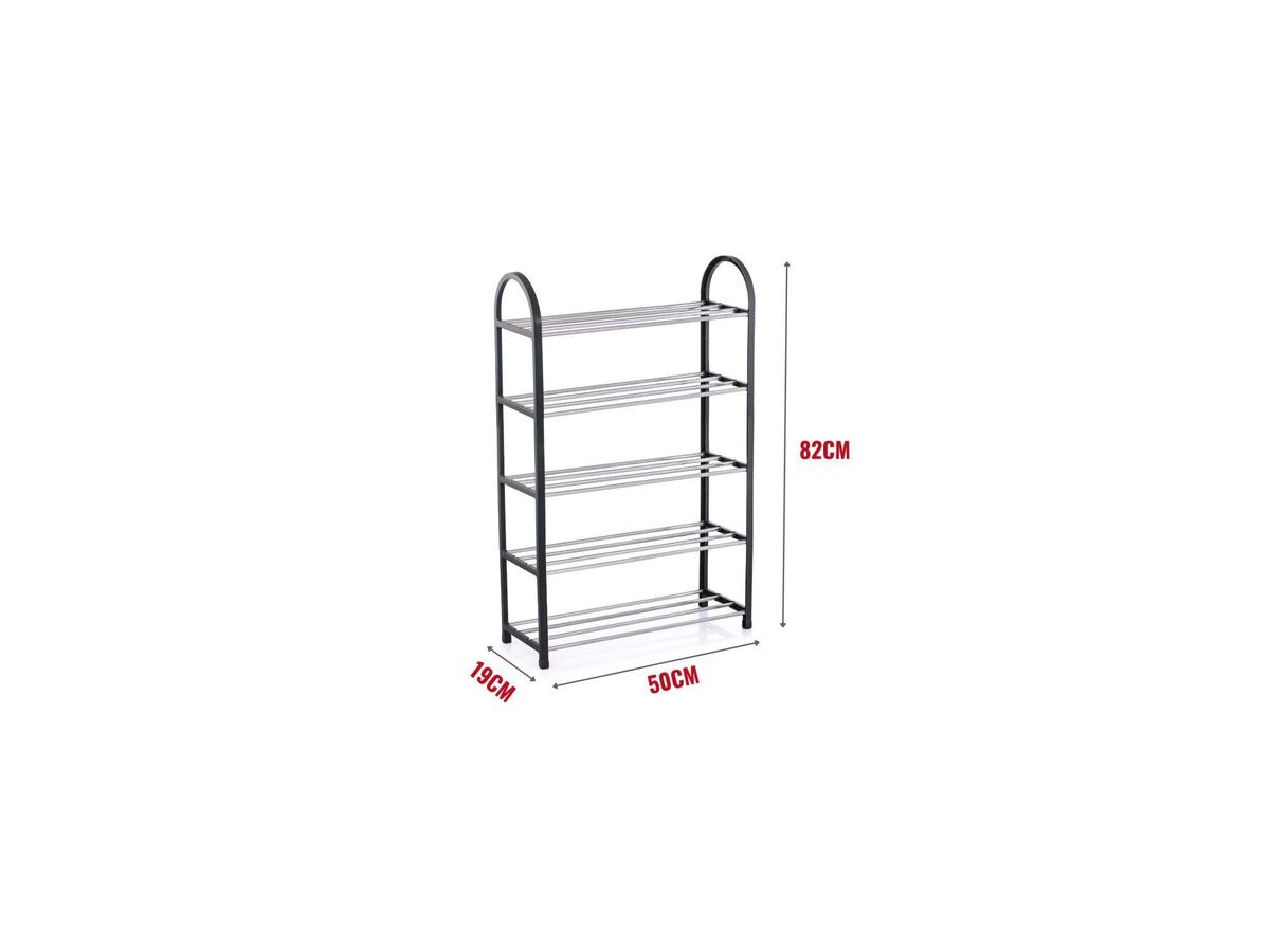 Herzberg Schoenenrek - 5 Niveaus - Grijs - 80 x 30 x 90 cm