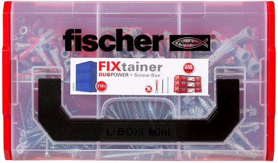 Fischer FixTainer DuoPower pluggen met schroeven