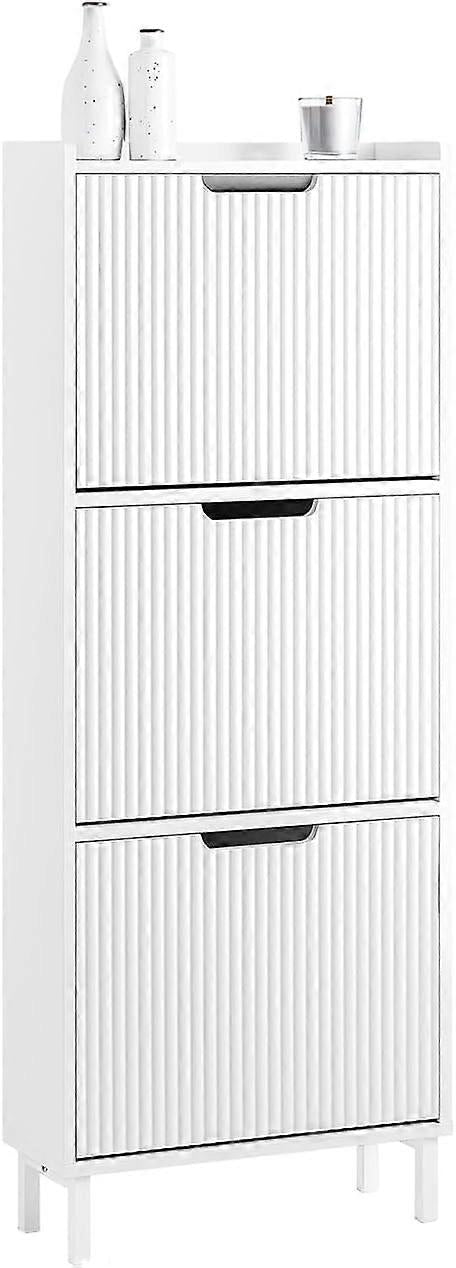 SoBuy  - Schoenrek Schoenopbergkast - Wit - B50 x D19 x H130 cm