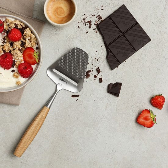 Boska Kaasschaaf Oslo+ - Non-stick - Europees eikenhout - RVS - Ergonomisch - Multifunctioneel
