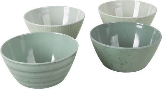 Bo-Camp - Servies - Mix & Match- 16 Stuks - Groen