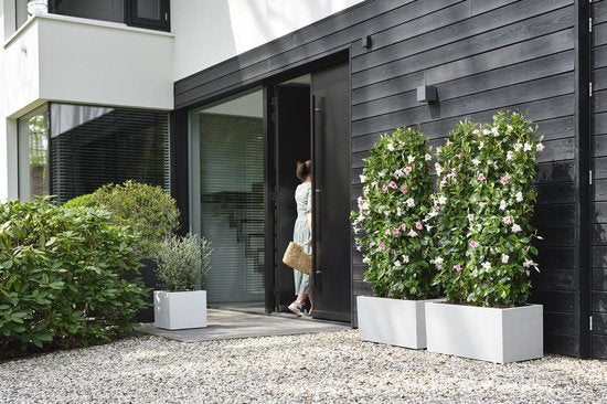 Elho Vivo Next Vierkant 40 - Plantenbak voor Binnen & Buiten - 100% Gerecycled Plastic - L 39.0 x H 37.9 cm - Wit