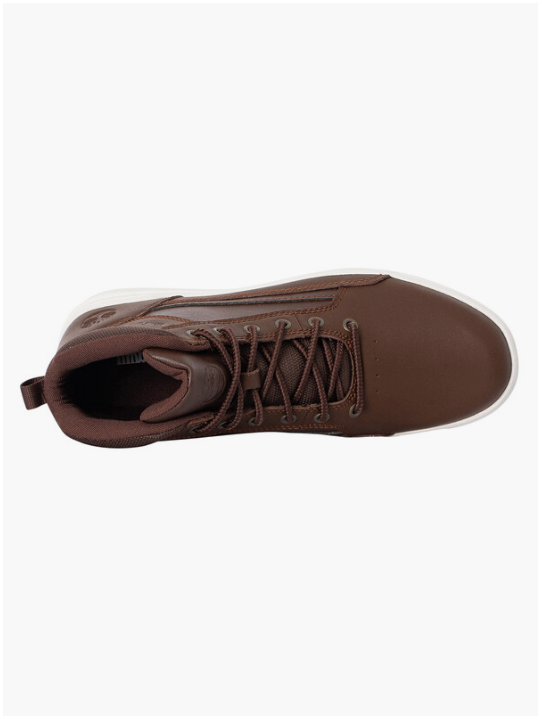 Timberland – Halfhoge Sneaker Met Vetersluiting – Maat 45.5 & Met Comfortabel Voetbed – Duurzame Rubberen Zool & Casual Stijl – Voor Heren – Medium Brown Leer