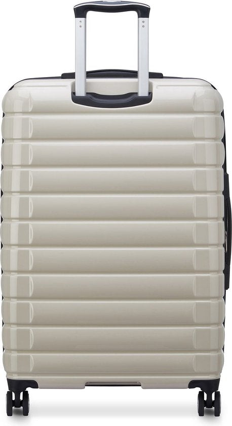 DELSEY PARIS Shadow 5.0 4DR Uitbreidbare Trolley – 75 cm – 106L – Hardcase – TSA-slot – Ivory/Crème
