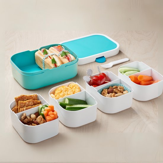 Mepal Lunchbox Campus - 750 ml - Broodtrommel met vakjes voor kinderen - Geschikt voor 4 boterhammen - Paw Patrol Pups