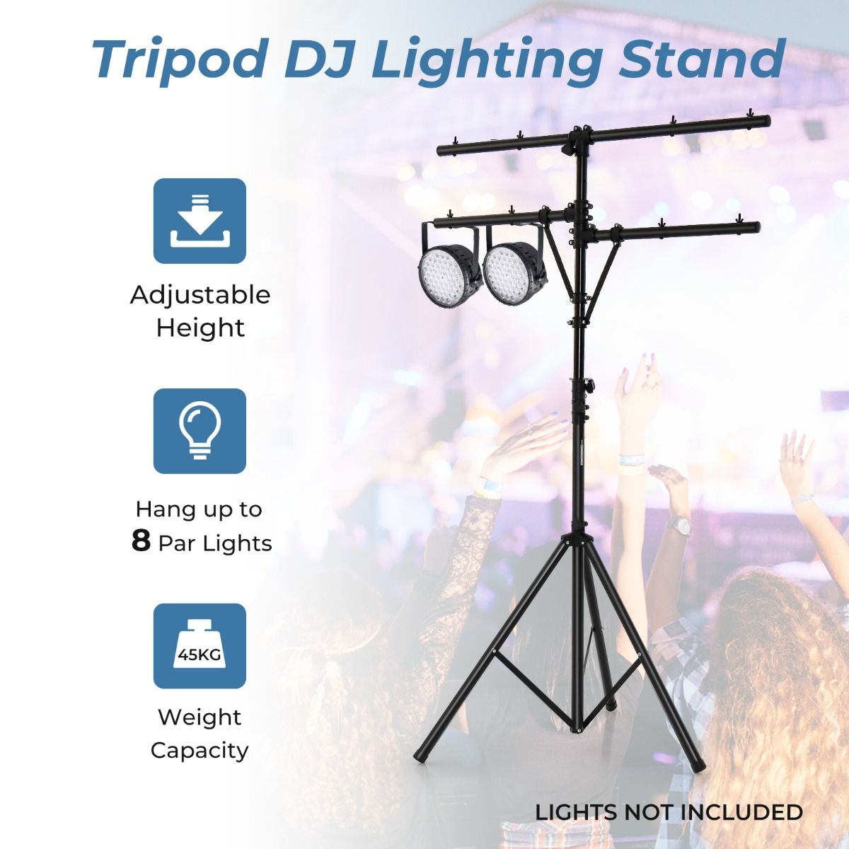 Coast LED-Lichtstatief met Verstelbare Hoogte - 186 tot 351 cm