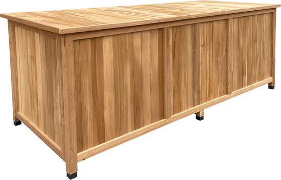 AXI Milo houten Opbergbox L Bruin - Kussenbox met bodem - 800 Liter - 200x80x80 cm – Gecarboniseerd Hemlock hout - Opbergbox Tuin