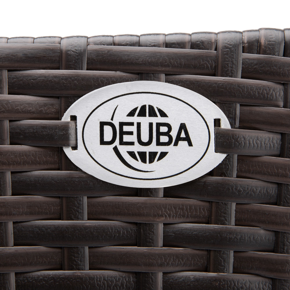 Casaria Polyrattan Bloembak – 2 Stuks Incl. Ophangbeugels – Bruin