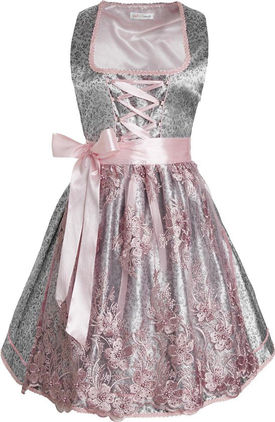 Dressforfun Mini-Dirndl Sonthofen model 2 XL - verkleedkleding kostuum halloween verkleden feestkleding carnavalskleding carnaval feestkledij partykleding - 304663