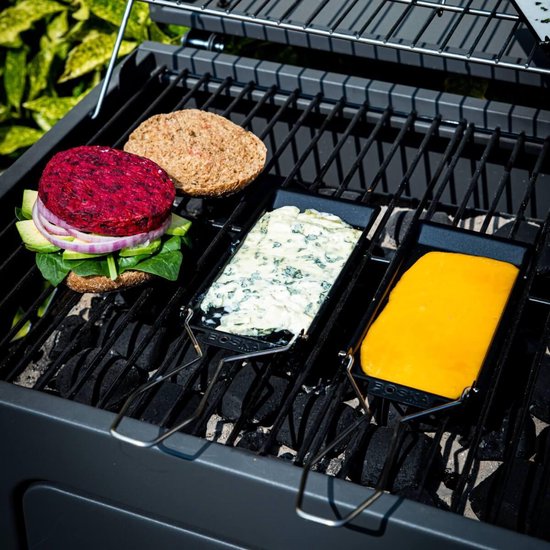 Boska Cheese Barbeclette® - voor BBQ - Kaaspannetje met Spatel - Zwart - 175x85 mm