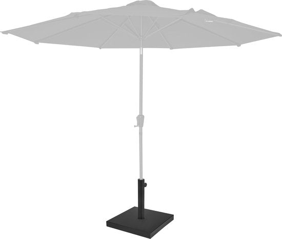 VONROC parasolvoet Rosolina – Metalen parasolvoet met betonnen vulling – 45x45cm - 26 kg - Voor stokparasols
