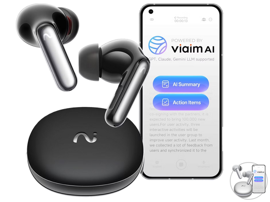 Viaim RecDot AI VoiceRec In-Ears - Refurbished - AI Transcriptie & Vertaling - Zwart