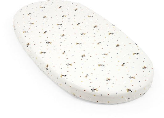 Stokke Sleepi hoeslaken, Mickey Celebration - zachte lakens voor zoete dromen - gemaakt voor Stokke Sleepi wieg/bed - 100% fijn katoen perkal - wasbaar