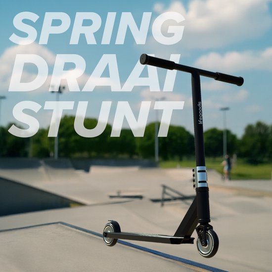 LifeGoods Stuntstep Pro X - T-Stang - HIC - Jongens/Meisjes - 110mm - 100KG - Zwart