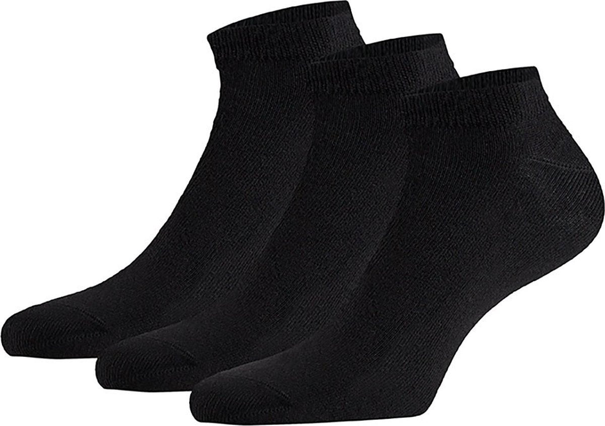 Apollo Bamboe Sneakersokken - 3 Paar - Naadloos - Maat 39–42 - Zwart