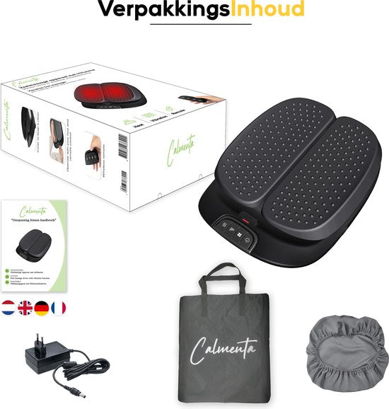 CALMENTA® - Voetmassage Bloedcirculatie apparaat - Trilplaat - Opbergtas - Massageapparaat - Bloedsomloop Benen - Fitness