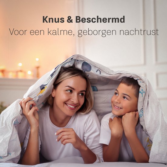 CozySense® Verzwaringsdeken Kind 2,4 kg - Weighted Blanket - Zwaartedeken met GLASS-Flow® Drukverdeling - Wasbare Hoes - Hypoallergeen - Voor Jongens