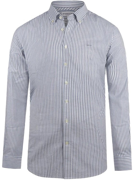McGregor Overhemd Overhemd Oxford Grote Streep Navy Mannen Maat - XL