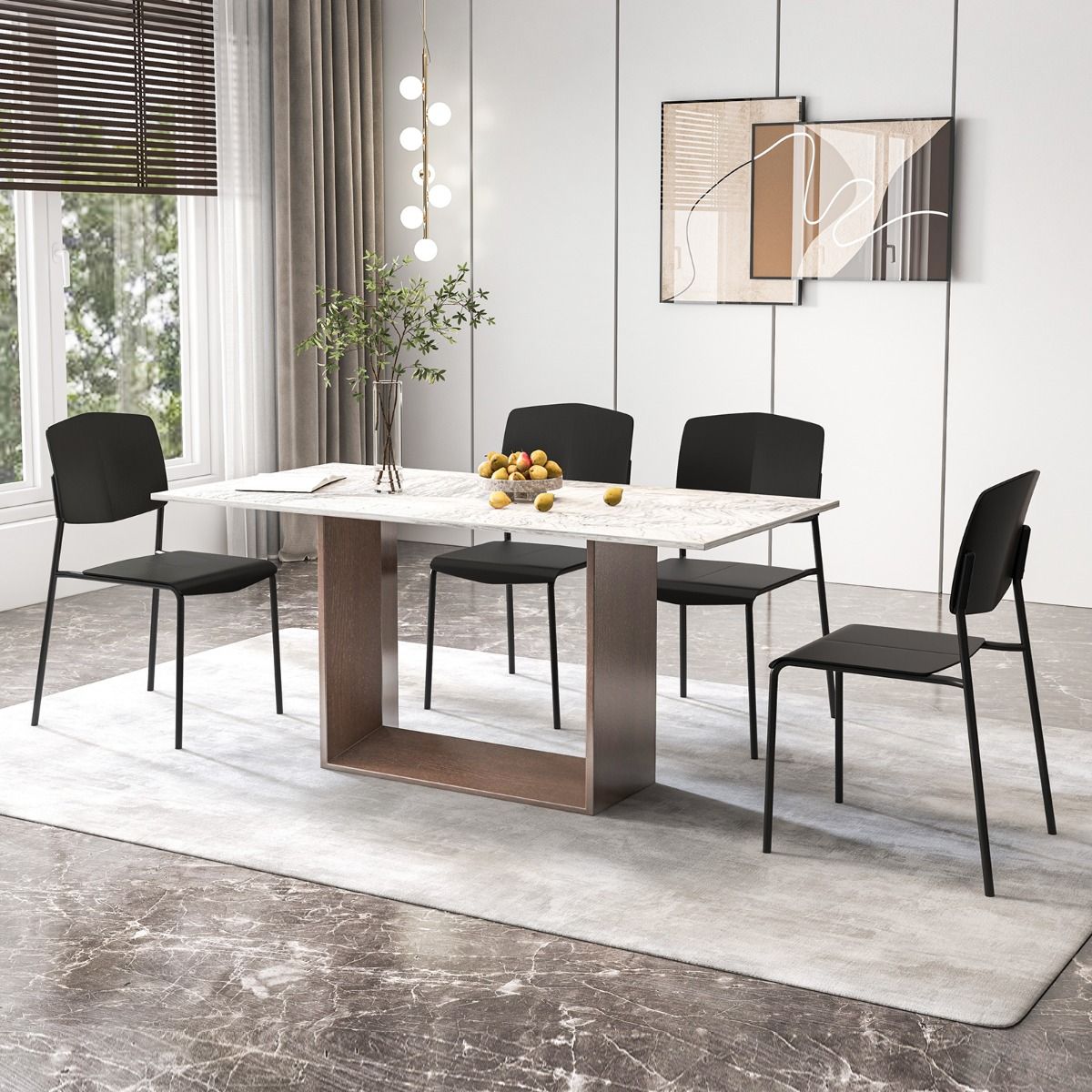 Coast Eetkamerstoelen Set van 4 - Stapelbaar - Ergonomische rugleuning - Meerdere kleuren