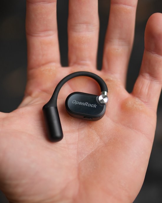 OpenRock - X Black - Draadloze Open-Ear Hoofdtelefoon - Oordopjes - Bluetooth - Lange batterij - Ruisonderdrukking - draadloos - TubeBass™ Technologie