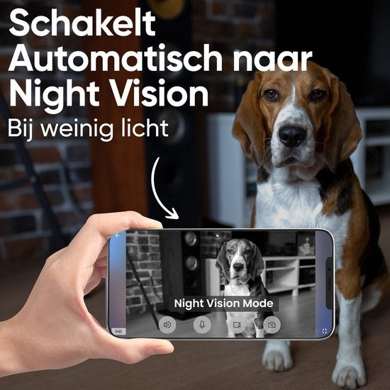 1080p Huisdiercamera met App - Hondencamera - Huisdier Camera - Pet Camera Wifi Binnen- voor Hond / Katten / Dieren