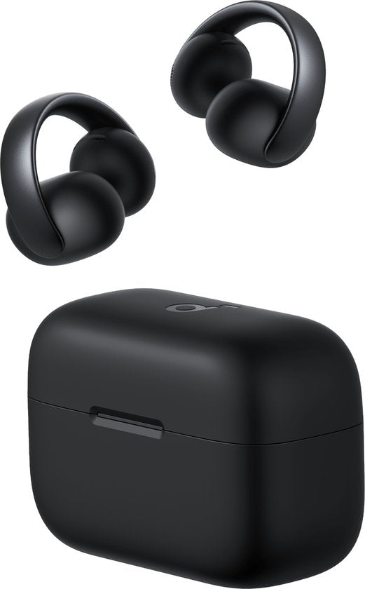 soundcore AeroClip by Anker - Oordopjes met open oor - Clip-on hoofdtelefoon - Adaptief comfort - Heldere gesprekken met 4 microfoons en AI - Stabiele pasvorm - 12mm drivers voor helder geluid - Open