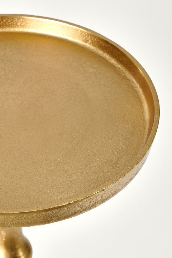 Mica Decorations Duco Bijzettafel - H66 x Ø25 cm - Gerecycled Aluminium - FSC 100% - Goud