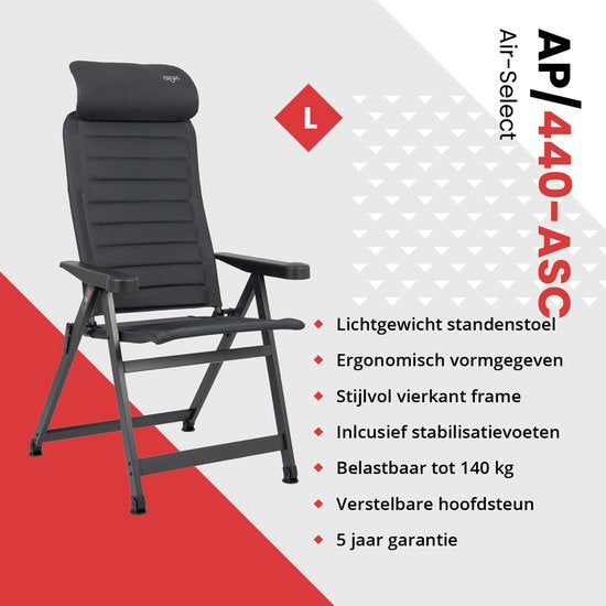 Crespo - Standenstoel - AP/440 - Air-Select - Compact - Grijs