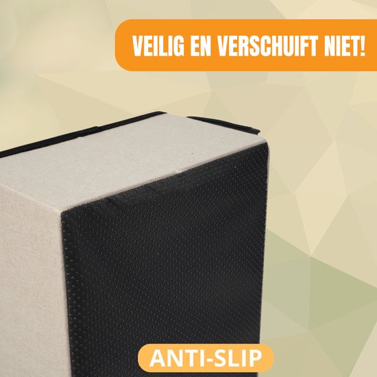 Hondentrap Stevig Model Hondentrapje Voor Honden Met Opbergruimte - Trap Hond – Opstapje Hond Voor Bank of Bed - Tot 60 kg - Licht Grijs - Universeel