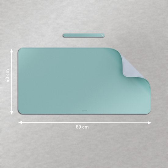 Leitz Grote Bureau Onderlegger 80×40 cm – Anti-slip - Bureaumat - Waterdicht – voor Toetsenbord & Muis - Mint