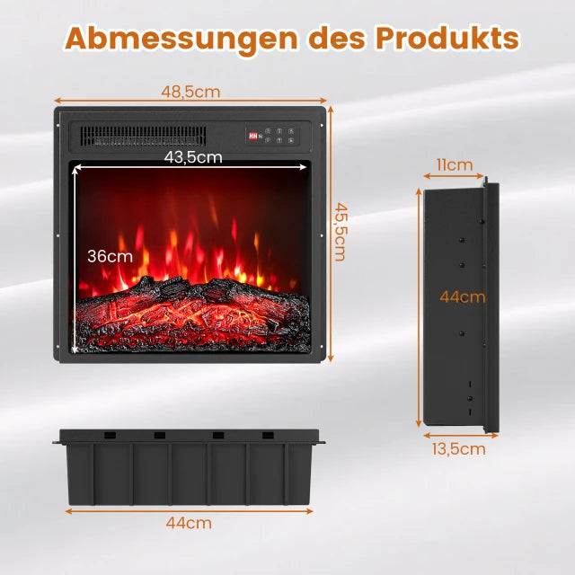Coast Elektrische Haard - 18 inch - Vlam - Verwarming - Timer - Afstandsbediening - Zwart