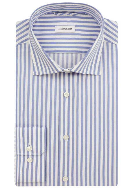 Seidensticker New Kent Business Shirt – Mid Blue – Maat 42 – Regular Fit – 100% Katoen
