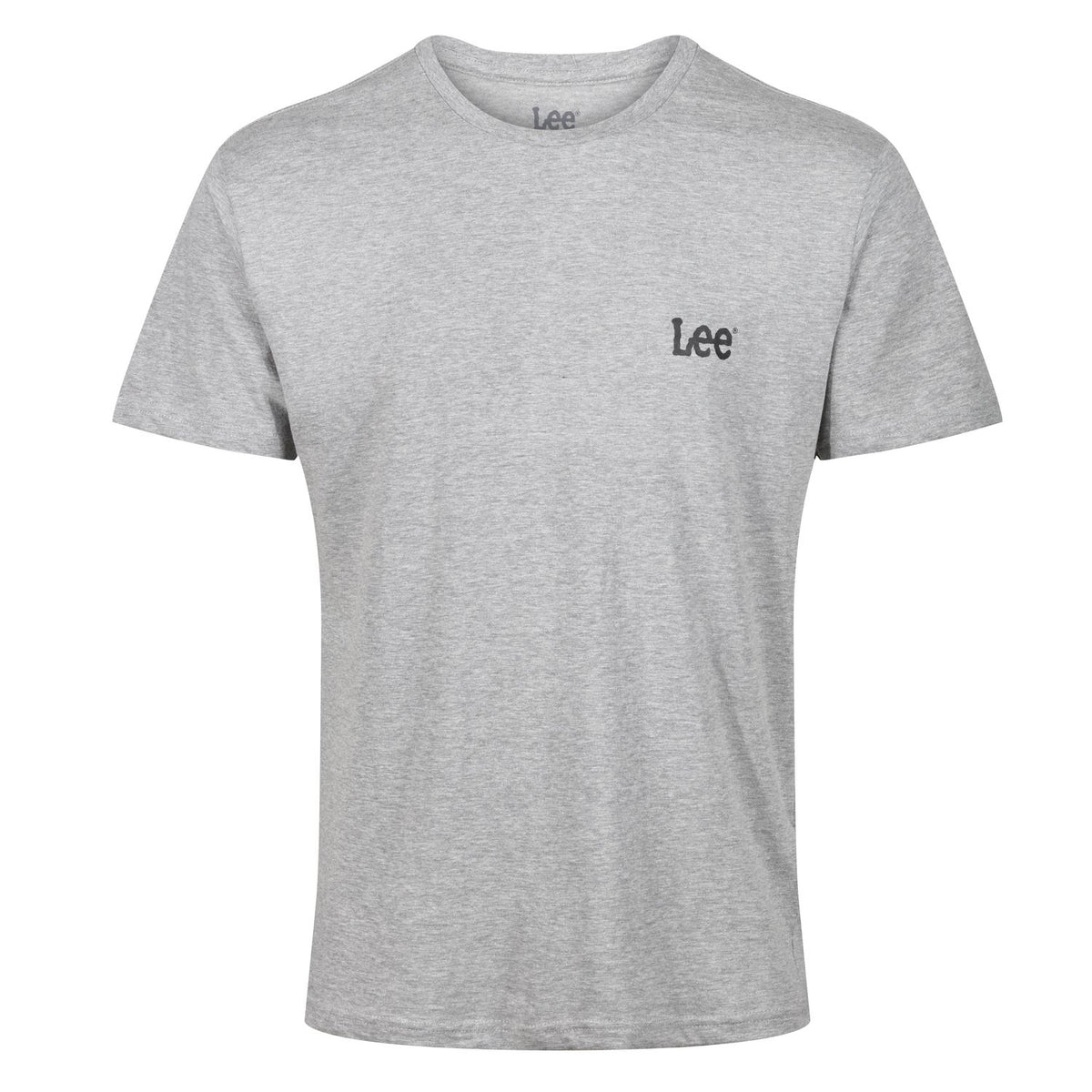 LEE CREW T-shirt met boorden - Arlen - zwart/wit/grijs melange - maat S