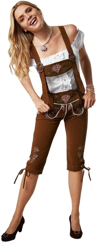 Dressforfun Lederhose Walchensee S - verkleedkleding kostuum halloween verkleden feestkleding carnavalskleding carnaval feestkledij partykleding - 302820