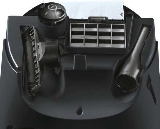 Siemens VS06A111 SynchroPower Stofzuiger met zak – Compact – 600 W – 4L stofzak – Blauw/Zwart