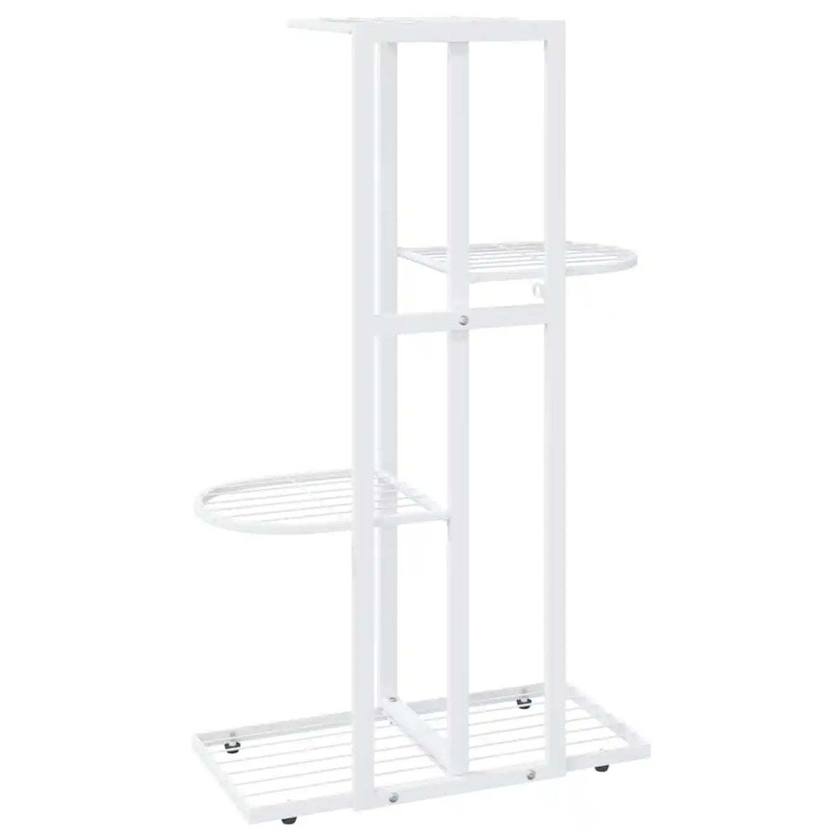 MINGHOU Plantenrek 4-Laags - Wit - 22 x 43 x 76 cm - Metaal, Binnen & Buiten