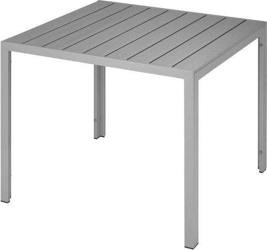 tectake® - Tuintafel Maren - Vierkant 90x90x74,5cm - grijs - 402955