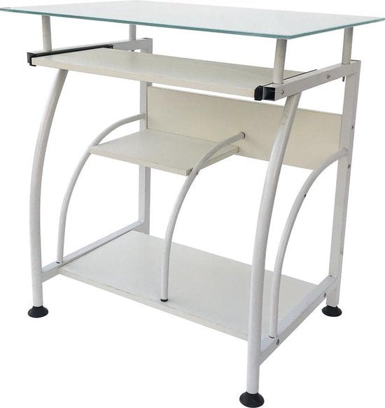 Bureau laptop computertafel - ruimtebesparend - 70 cm x 50 cm - wit