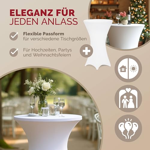Detex Tafelhoes Cocktailtafel Elastisch - 5 Stuks - Wit