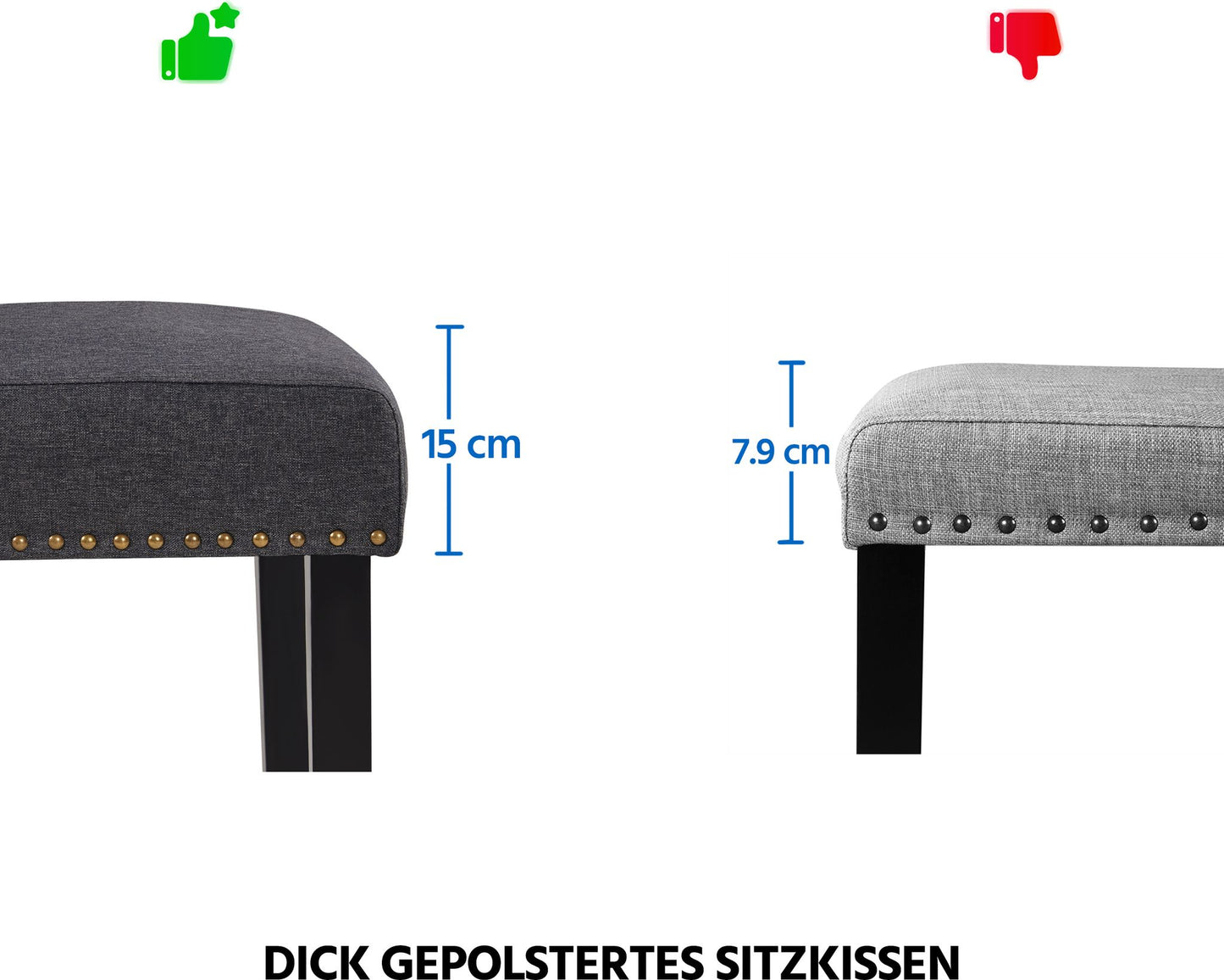 Yaheetech Eetkamerstoelen Set van 2 - Keukenstoel met Hoge Rugleuning - Massief Houten Poten - 45,5 x 62 x 103 cm - Donkergrijs