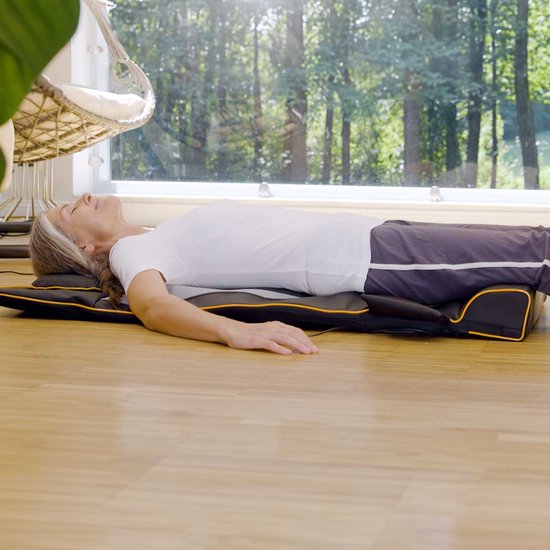 Belena Air Stretch - Lumbar & Yoga massagemat - full body massagemat met warmtefunctie - massage - rekken & strekken - 4 programma's - 3 intensiteitsniveaus - incl. afstandsbediening