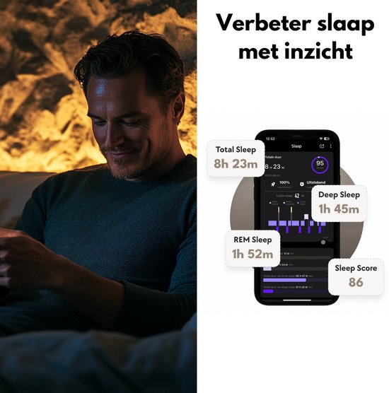 Focus® S1 Smart Ring - Zilver - Hartslag & Slaap Monitor - Maat 12